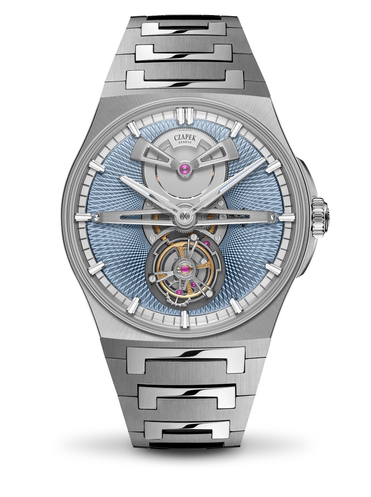 Antarctique Tourbillon 'Guilloché Singularité' - Glacier Blue