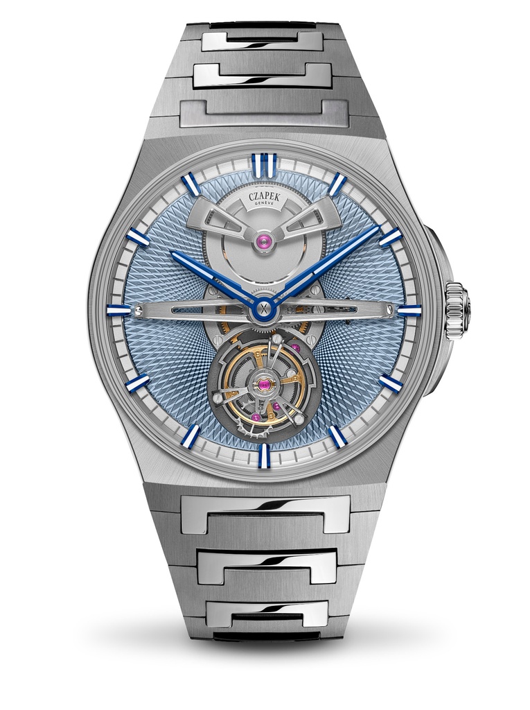 Antarctique Tourbillon 'Guilloché Singularité' - Glacier Blue