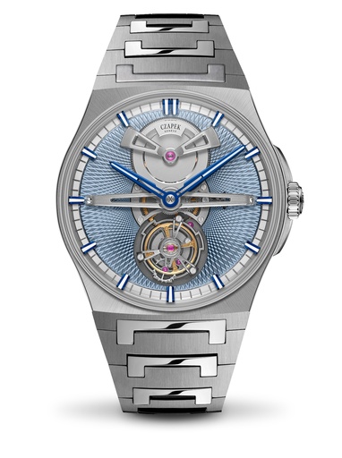Antarctique Tourbillon 'Guilloché Singularité' - Glacier Blue